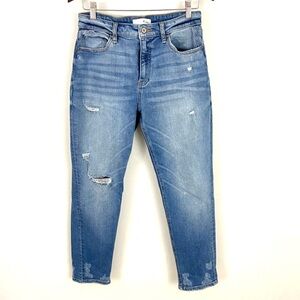 KanCan Light Blue Distressed Cropped Jeans